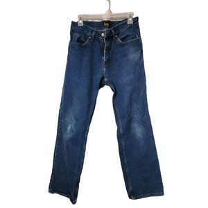 Lee Mens Size 32x32  Regular Fit Distressed Straight Leg Jeans